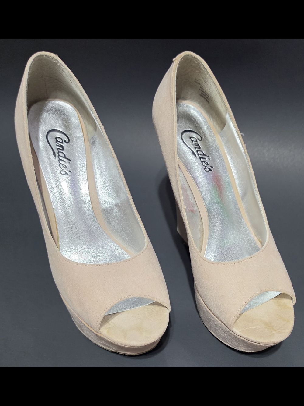 Candie's Women's Y2K Blush Peep-Toe Platform Pumps Size:8
